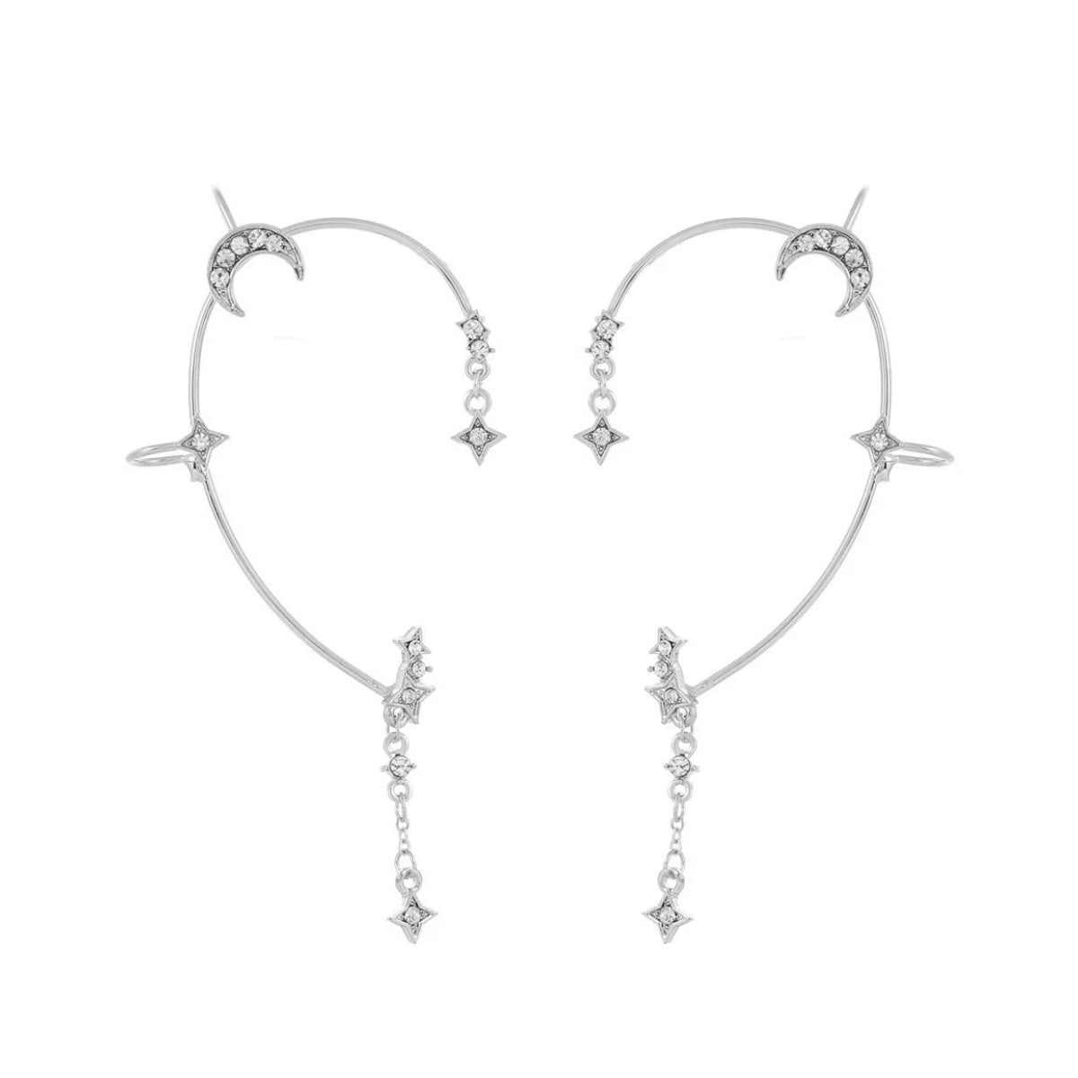 Star and Moon Earrings
