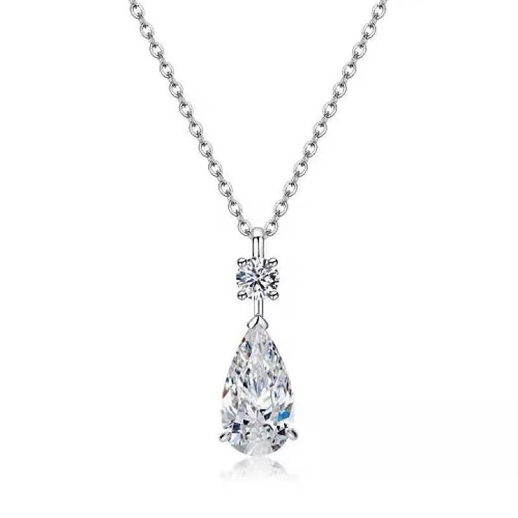 Drop Diamond Necklace & Earrings