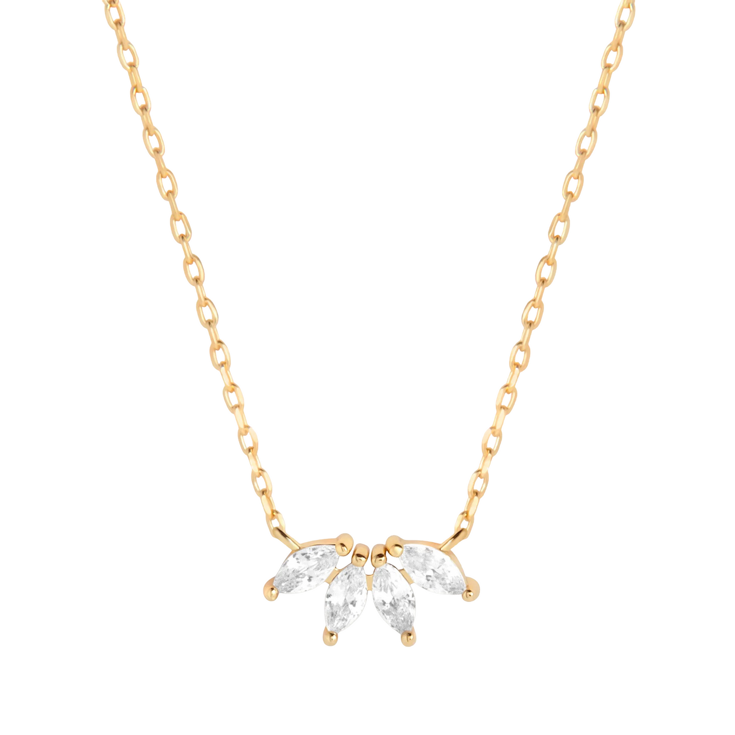 Colar de Cristal Marquise em Prata 925