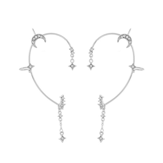 Star and Moon Earrings