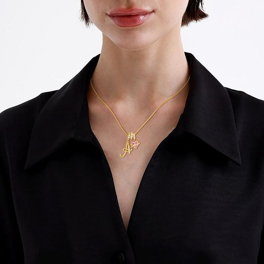 Gold Letter Necklace A to Z