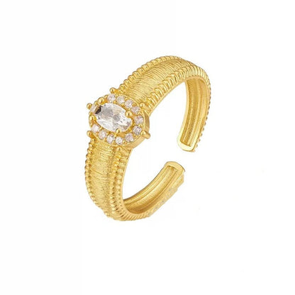 Royal Gemstones Ring - Adjustable Open Band