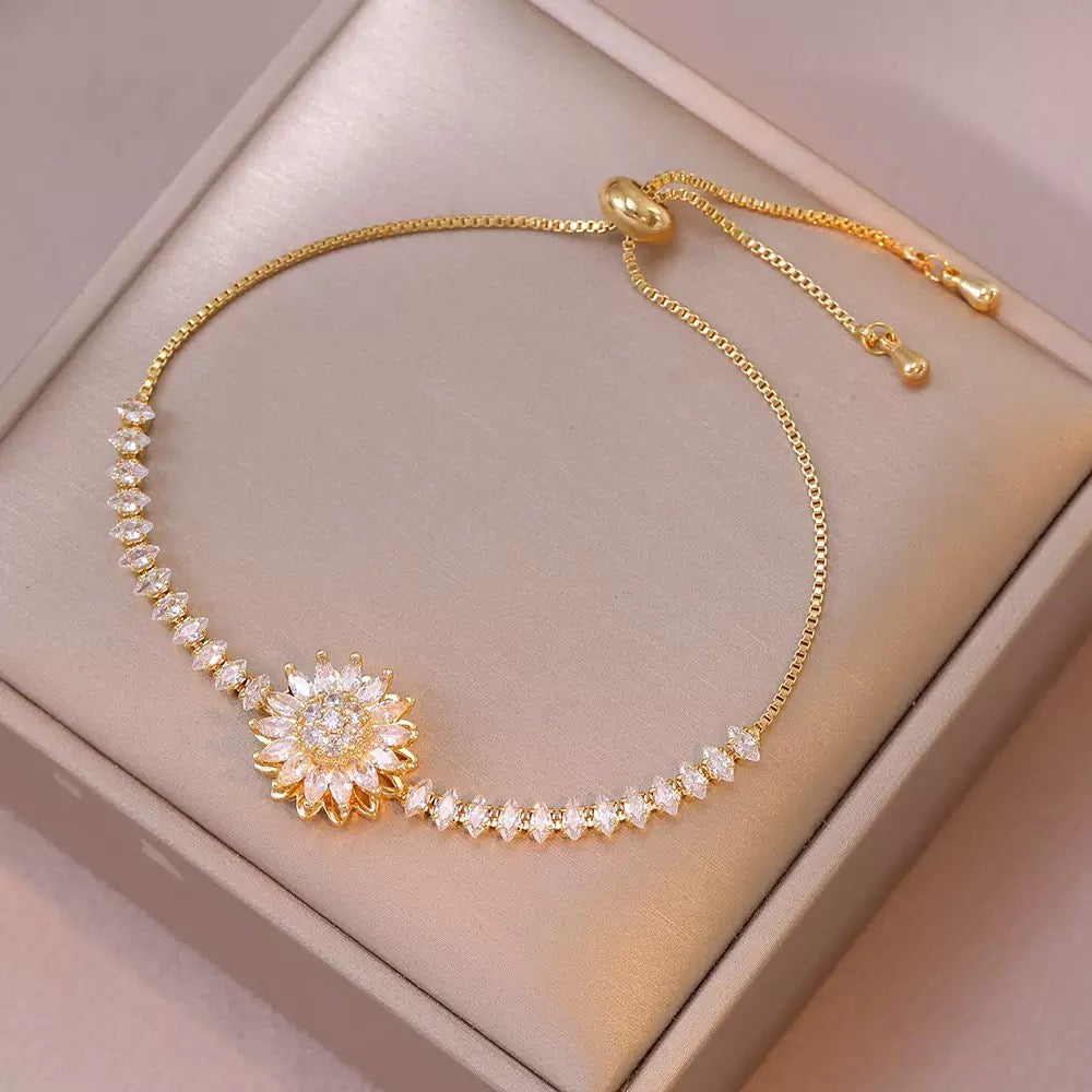 Sunflower Mood Jewelry Set – Rotatable Design