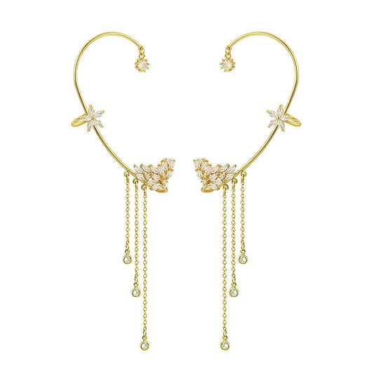 Tassel Butterfly Ear Cuffs
