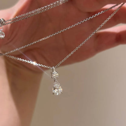 Drop Diamond Necklace & Earrings