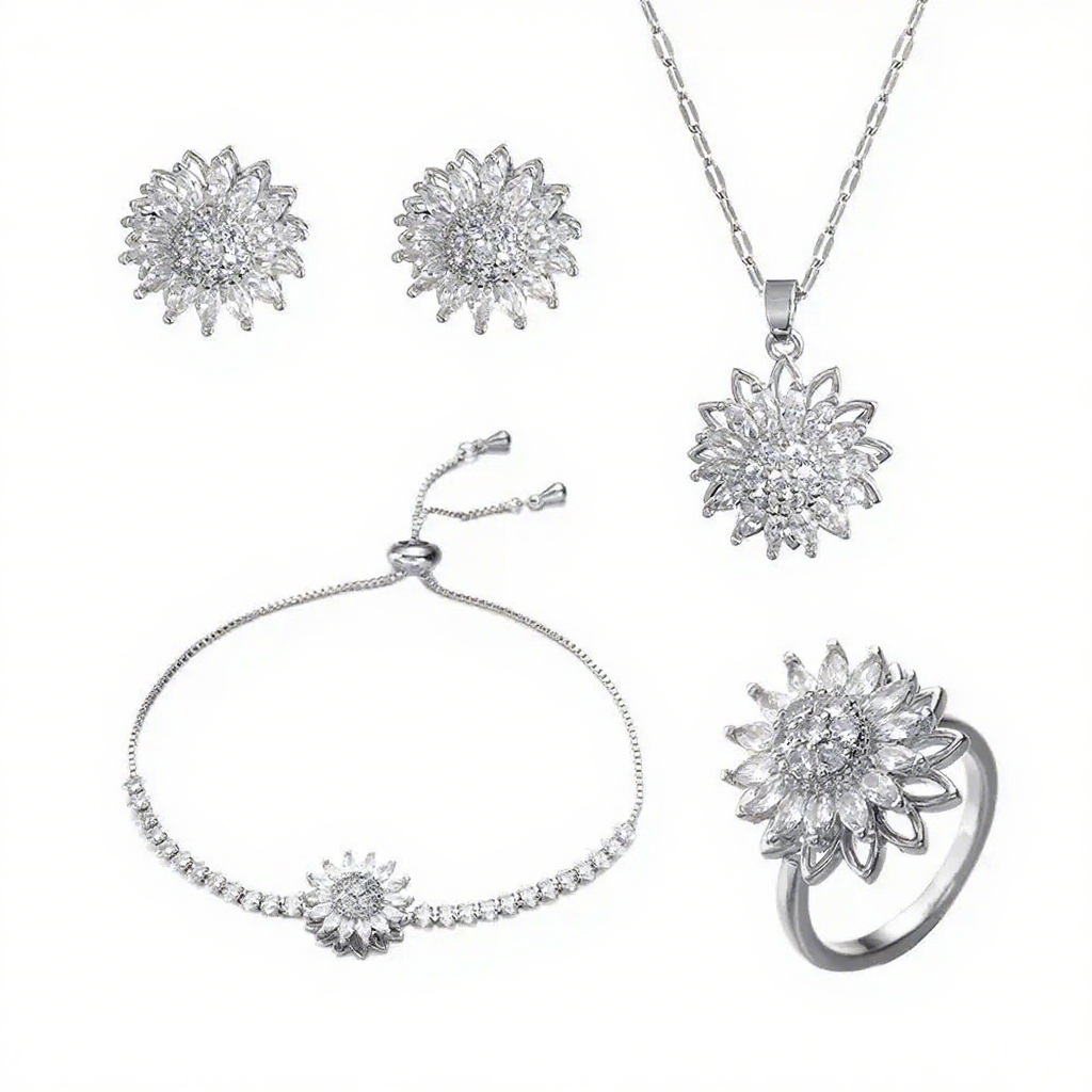 Sunflower Mood Jewelry Set – Rotatable Design
